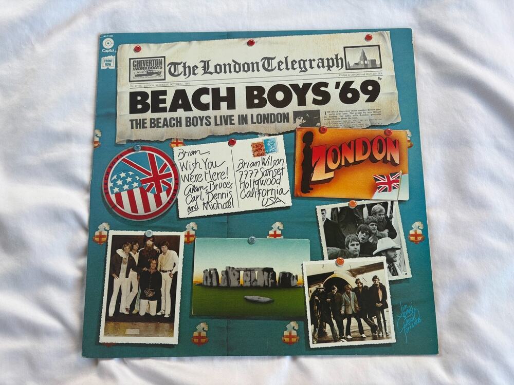 The Beach Boys 69 Live in London LP Vinyl Record VG + VG + 1970